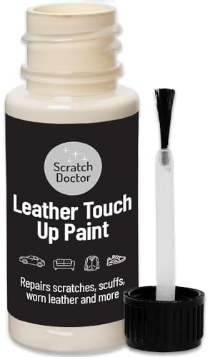 Scratch Doctor Leather Touch up Paint | For Furniture, Sofas, Cars Seats, Shoes, Handbags 15ml (Cream)