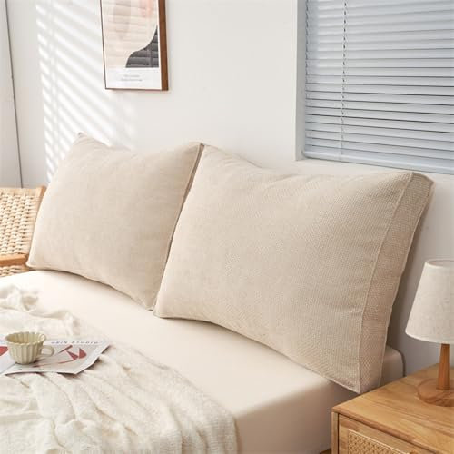 Cojín para Respaldo de Lectura 60/80/90/70cm Almohada de Lectura de Sofá Suave Cómodo Cojín de Pared Grande Cojín de Apoyo para el Respaldo de la Cama, Desmontable y Lavable(A,90x50cm/35x19in(1pc))