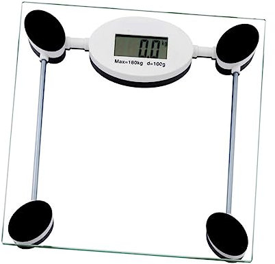 KOMBIUDA Digitale Personenwaage Aus Gehärtetem Glas Hochpräzise Körpergewichtsanalyse Mit Lcd-display Für Badezimmer Und Fitness Tragbar Und Elegant Für Familie Und Freunde