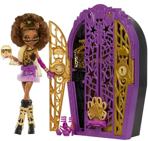 Monster High Skulltimate Secrets Hauntlywood Mysteries Clawdeen Wolf Conjunto de muñeca y accesorios, con armario y más de 19 sorpresas con mucho glamour, incluida ropa de muñeca, JBG80