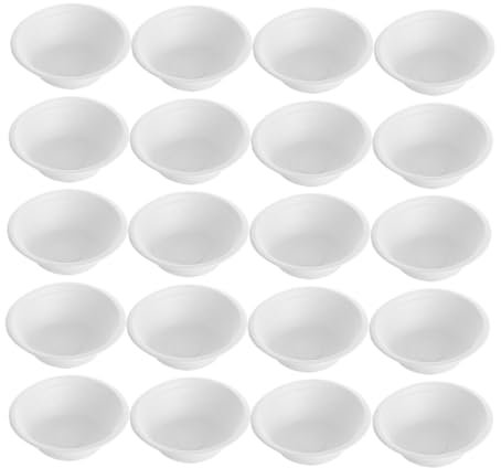 Ipetboom 100pcs Paper Bowls Soup Bowl Handles Camping Cooking Equipment Salad Container Fruit Ramen Washable