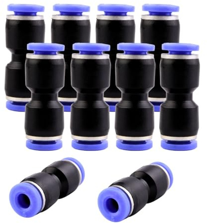 10 stycken 5 mm pneumatiska kontakter pneumatiska kontakter push in snabbkoppling pneumatiska raka 5 mm snabbkopplingar pneumatiska verktyg för tryckluft snabbkontakt