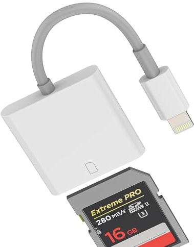 Lecteur de Carte SD Lightning pour iPhone 14 13 12 Pro Max à iPad Adaptateur Lecteur de Carte Câble Adaptateur MFI Certification pour Apple Mémoire Caméra Numérique Photos Stick Carte Leitor