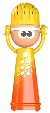 Micrófonos para cantar, micrófono para niños - Orador de karaoke lindo a mano, juguete musical sensorial con cambio de voz, actividad de aprendizaje preescolar educativo