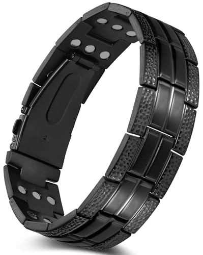 Jeracol magnetarmband herren, 3 x ultrastarke 3800-Gauß-Magnete, Lymphdrainage-Armband, Entfernungswerkzeug und Geschenkbox