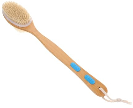 VALICLUD Spazzola Doccia Manico Per Schiena e Punti Difficili Raggiungere Setole Delicate Per Pulizia Morbida Per Bagno e Massaggi Deterge Profondamente