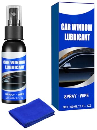 Window Track Cleaner Glass Lifting Agent Rubber Strips Seal Softening Agent 60ml Car Window Lubricants With Cloth