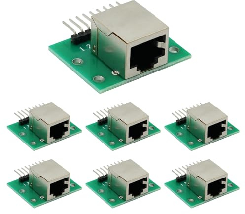 AYWHP 7 PCS fiches RJ45 8 broches Adaptateur réseau horizontal Carte de test avec carte PCB (prise horizontale)