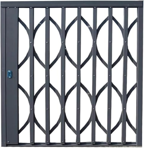 Garde-corps verrouillable pour fenêtre extérieure – Barres de sécurité coulissantes horizontales pour la protection de la maison – Clôture de fenêtre pliable (50 x 71 cm) – Durable et sûre