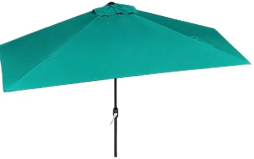 BGBZHMMEE Demi-Parasol De Balcon, Parasol De Jardin Rectangulaire, Hauteur Réglable, pour Table, Marché, Jardin, Piscine, Terrasse, Appartement(Green)