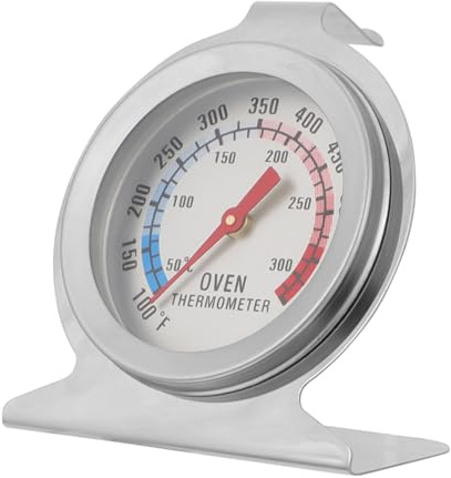 STOBAZA Grilltemperaturmessgerät Edelstahl 50-300°c Backofenthermometer Für Küche Mit Hitzebeständigem Zifferblatt Zur Lebensmittel Temperaturkontrolle