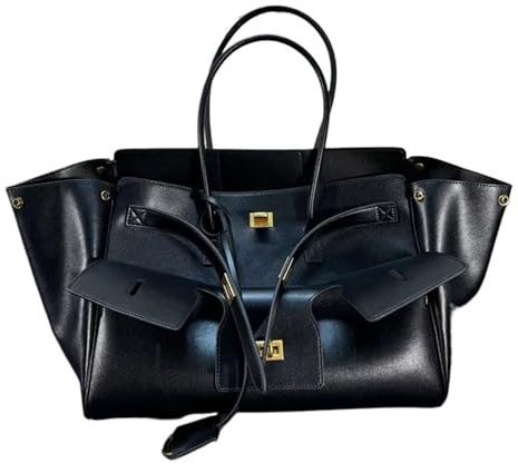 Generisch Große Taschen Damen Große Kapazität Flügel Tasche Schwarz Marke Wildleder Silber Gold Schloss Tote Trendy