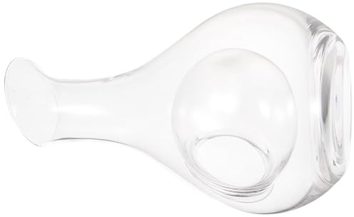 UKCOCO Decanter per Vino in Vetro 385ml Design Concavo per Cubetti di Ghiaccio, Brocca per Vino Ghiacciato Stile Giapponese, Resistente e Trasparente per Degustazioni e Ristorazione
