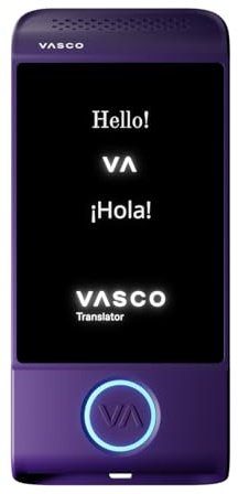 Vasco Translator M4 – Traducteur vocal instantané | 113 Langues | Mode automatique | Internet gratuit à vie dans près de 200 pays | Misty Purple