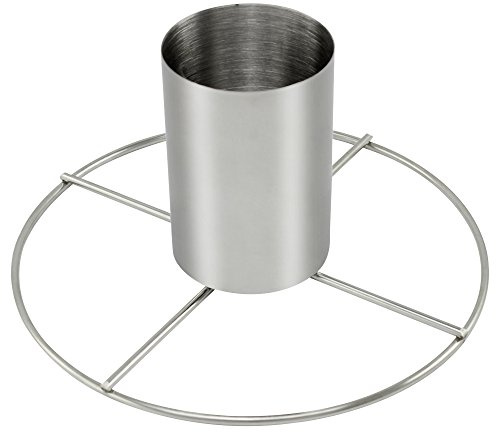 com-four® Hähnchenbräter aus Edelstahl, Hähnchengriller mit Aromabehälter | Grillbräter zum Garen von ganzen Hähnchen im Ofen oder auf dem Grill