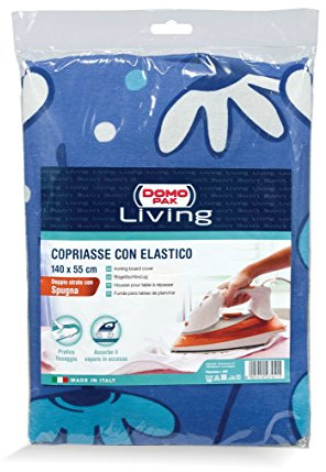 Domopak Living 8001410074515 Bügelbrettbezug, Polyester-Baumwolle, Mehrfarbig, 55 x 140 x 0,5 cm