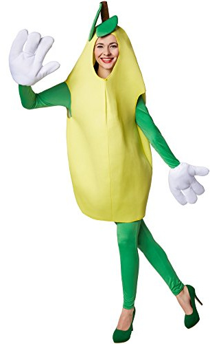 dressforfun tectake Kostüm Birne Birnenkostüm | Ärmelloses Oberteil mit integrierter Kopfbedeckung | Stabiles Material | Inkl. großen, lustigen Handschuhen (M | Nr. 301628)