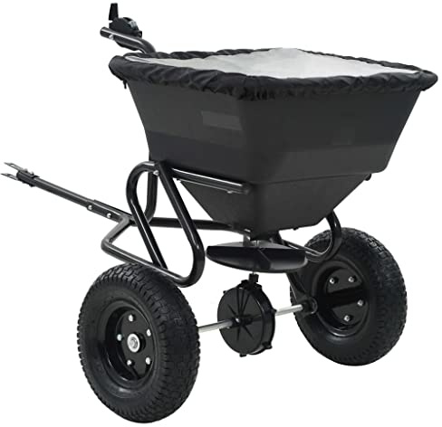 vidaXL Tow Behind Salt Spreader PVC and Steel 125x74x79 cm 45 L