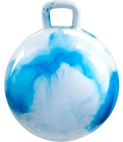 Bedwina Hopper Ball mit Griff für Kinder - Hüpfball Hoppity 20 Zoll (50 cm) für Kinder von 7 bis 9 Jahren, Kangaroo Hop Ball in Blau, Sitzball und Hüpfball