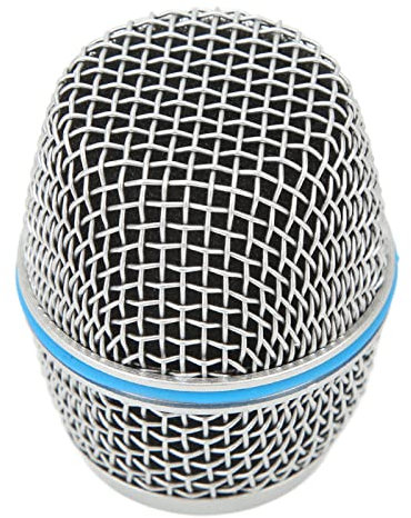 Testa a sfera per microfono, griglia di ricambio in acciaio inox per Beta87A