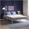 Dreamzie Metallbett 120x200 weiß mit Lattenrost - Bettgestell 120x200 mit Füßen - Höhe 41 cm - Stabil, Einfacher Aufbau, Viel Stauraum