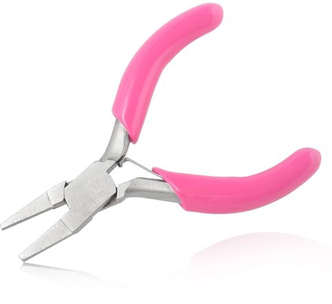 LEONTOOL 3 Inch Duckbill Pliers Mini Flat Nose for Jewelry Making - Smooth Jaw, Slim Line Precision Tool for Beading, Wire Bending, Hobby Craft