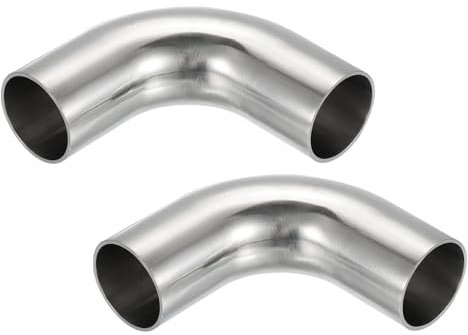 PATIKIL 2pz Curva a Gomito a 90 Gradi Mandrino, Od 1 1/4 Pollici, Acciaio Inossidabile 304 per Tubi Scarico, Connettore per Tubi Scarico, Ringhiera Scale, Hvac
