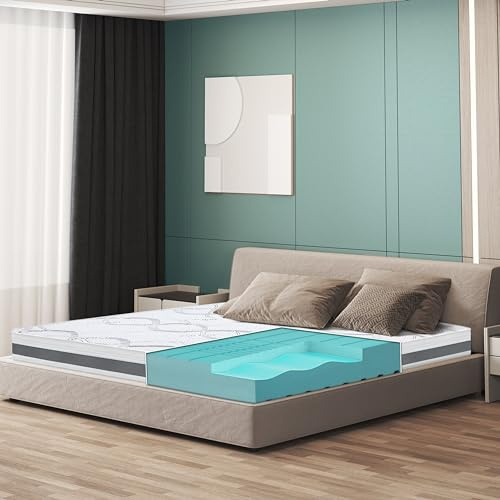 The White Stone Matratze 90 x 190 mit mittlerer Festigkeit | Höhe 16cm | Hypoallergener und atmungsaktiver Stoff | Orthopädische und selbstmodellierende Eigenschaften | Hergestellt in Italien
