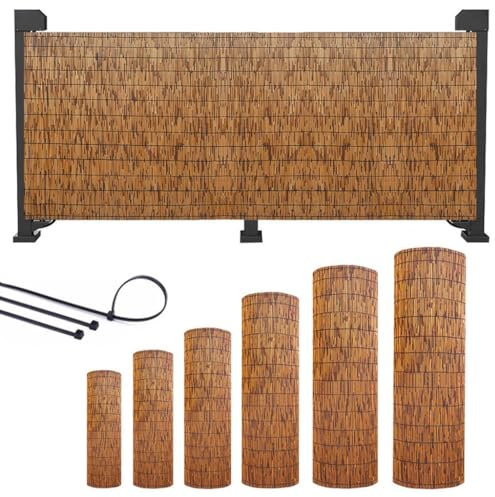 Garten Sichtschutz Schilf Rollen 60 70 80 90 100 110 120 130 140cm Hoch Terrassen Schilfrohrmatte Schilf Sichtschutzwand Für Garten Gartenzaun Trennwand (Size : 90x800cm)