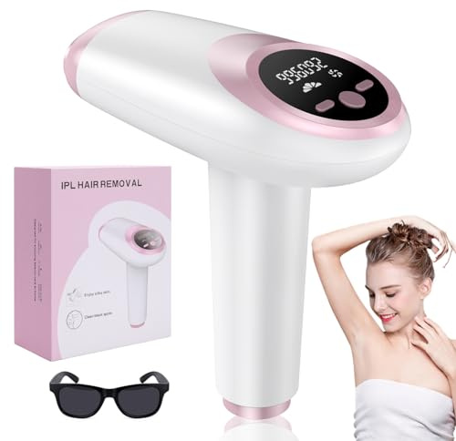 Desing Wish Epilateur Lumiere Pulsee IPL Hair Removal Epilateur laser Homme Femme Épilateur Lumière Pulsée Laser Epilation Definitive avec 5 Niveaux d'Energie 2 Modes pour Visage Corps Bikini Aisselle