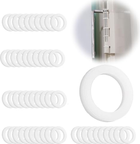 Fitschenringe Kunststoff Zimmertüren 50 Stück Unterlegscheiben Türscharnier 10 mm X 15 mm Montageringe Ohne Abriebspuren, 1mm 50 Pcs