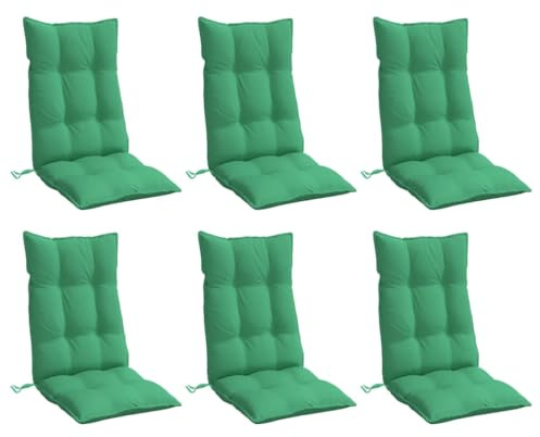 vidaXL Hochlehner-Auflagen 6 STK. Grün Oxford-Gewebe