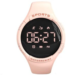 Montre Digitale Enfant IP67 Étanche Chronomètre Podomètre Marche Ado Femme Non Connectée Avec Alarme Sport Bracelet Silicone