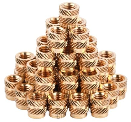 Laiton Insert Écrou Kit d'écrous à Inserts filetés en laiton M1 M1.2 M1.4 M2 M2.5 M3 M4 M5 M6 M8, jeu d'écrous à insertion thermofusible métrique for bois et plastique Pour Imprimantes 3d(M2M2.5M3M4M5