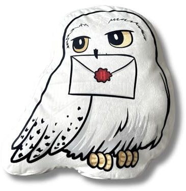 Character World Harry Potter Deko-Kissen 40x36 cm Eule Hedwig für Kinder & Teenager, weich, kuschelig, 3D Kissen Form, perfekt als Kuscheltier für Fans (Harry Potter)