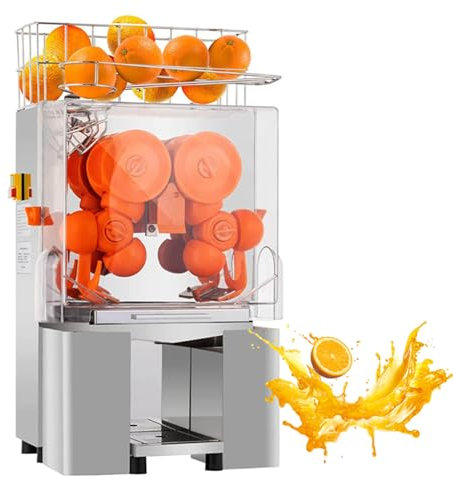 120W Máquinas comerciales de Jugo de Naranja, Extractor automático de Jugo Maestro Lento para Naranjas de 40-90 mm, 20-22 Piezas/min, Jugo de Naranja, cítricos, Pomelo