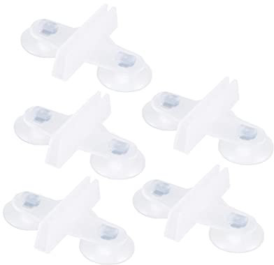 POPETPOP 5pcs Glass Clip for Fish Tank Plastic Glass Suction Cup Divider Sheet Holder for Aquarium Ornaments and Fish Tank Scenarios