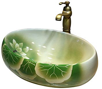 SnamicE Badezimmerwaschbecken, ovales Waschbecken im Retro-Stil, kreatives Waschbecken, kleines Geschenk,