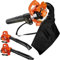 ohfruit Souffleur de feuilles et aspirateur de jardin à essence 26 CC - Souffleur et aspirateur de jardin à main - Double usage (soufflage/aspiration) avec tuyau de soufflage droit et incurvé, pour le