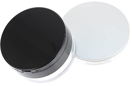 VALICLUD 2 Sätze Loose Powder Box mit Puff und Spiegel Teiliges für Kosmetik für Lose Puder Glitzer und Langlebige Materialien Make Up und Bastelbedarf