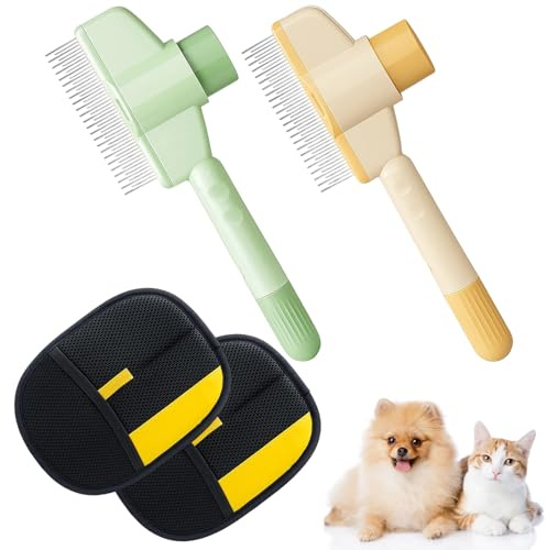 Guanto magnetico in pelliccia 4 in 1 per la rimozione dei peli di animali, rimozione dei peli di gatto con spazzola autopulente, magnete in pelliccia – Il bestseller per la cura efficiente degli
