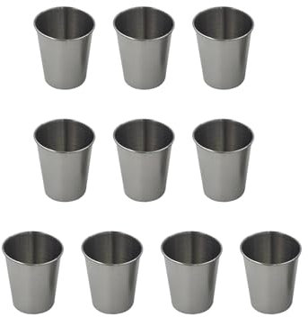 Packung Mit 10 Edelstahl Bierbechern Isolierte Doppelwanddesigns Wasserbecher Bierbecher Für Innen Und Außenveranstaltungen Tragbare Reiseverträge