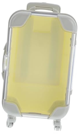 Caja de Almacenamiento de Pestañas Postizas Amarilla, Plástico, Maleta | Diseño Creativo y Único, Fácil de Guardar y Llevar, Cierre Seguro para Viaje, para Niñas