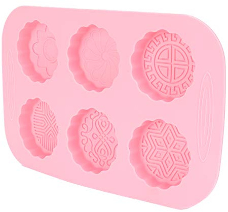 CFTGIW 6Grid Mooncake Stampo in Silicone Stampo per Sapone Fatto a Mano da Forno Fai-da-te per Dessert Utensile da Acqua Pulita Lavastoviglie della Lattina per Lo Facile da Pulire il Silicone