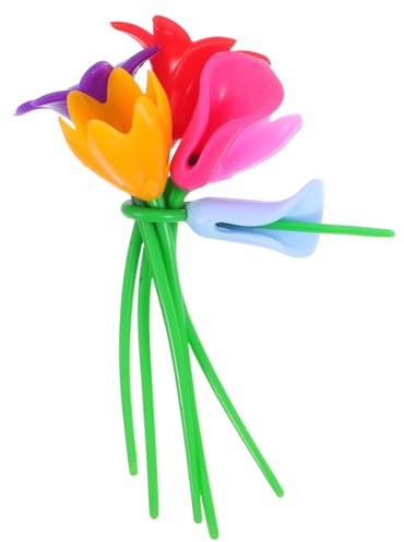FESTFENDS Segnabicchieri per Identificazione Bicchieri Bevande Riutilizzabili in Silicone Colore Casuale 6 Pezzi a Forma di Fiore Design Raffinato per Feste e Compleanni