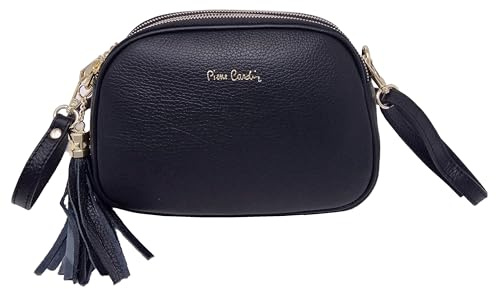 Pierre Cardin Sac femme, en cuir véritable, petit, multifonctionnel, élégant, sac pour femme, sac à bandoulière, multifonctionnel, sacs pour femme, magasiner, à épaule
