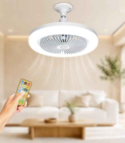 Alljia Ceiling Fans with Lights Bulb Bayonet Fitting B22 & E27 Socket 30W