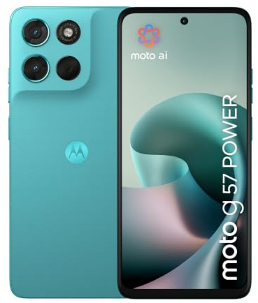 Motorola Moto G57 Power Dual-SIM 256 GB ROM + 12 GB RAM (nur GSM | keine CDMA), werksseitig entsperrtes 5G-Smartphone (Pantone Fluidity) – Internationale Version