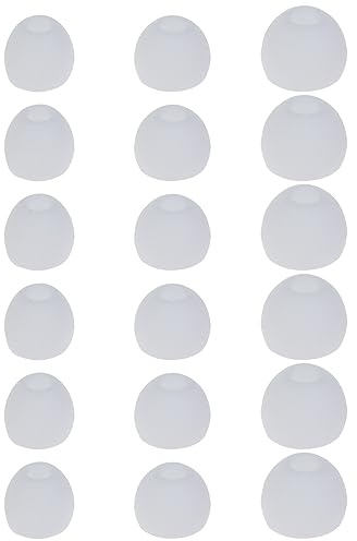 Kelisdi Cuscinetti di ricambio per cuffie in-ear, 18 paia di gommini in silicone morbido con foro connettore da 3,8 mm, in silicone