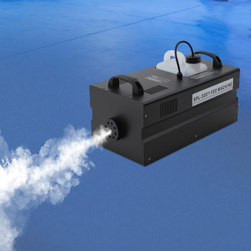 VonVVer Nebelmaschine 3000W mit Fernbedienung DMX512, DMX Nebelmaschine mit 3L Tank, tragbare Nebelmaschine für Party, Hochzeit, Konzerte, Halloween, Bühne - Schwarz